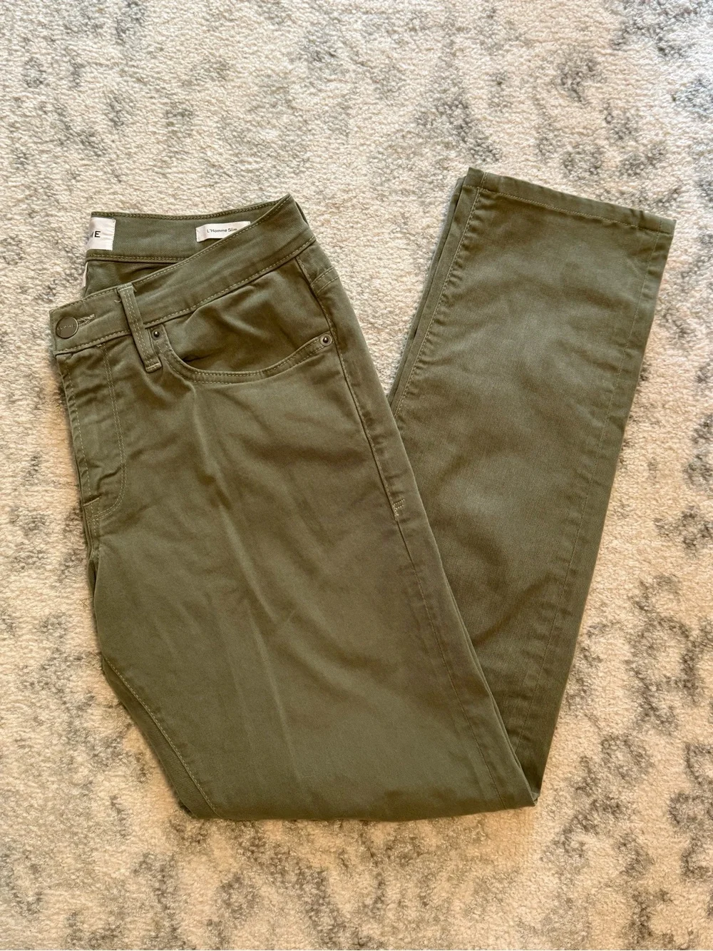 Frame Denim Slim Men’s Jeans in Washed Military